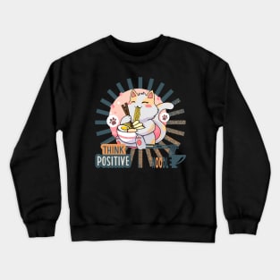 I Think Noodles Cute Cat Crewneck Sweatshirt